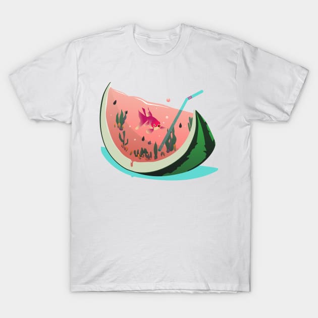 Watermelon Fish T-Shirt by LI1L